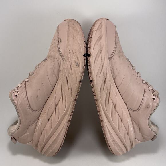 Hoka One One Bondi SR Womens Size 10 D Wide Leather Slip Resistant Peach Whip - Picture 6 of 11